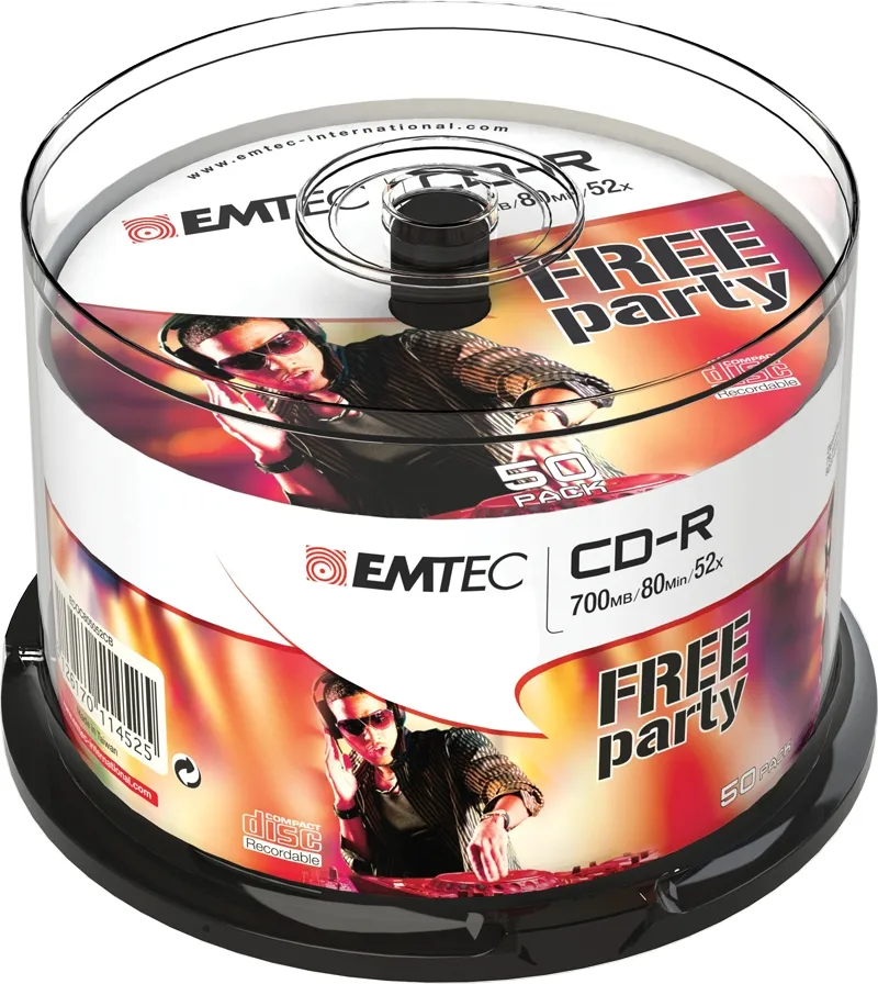 mobilux-ecoc805052cb Emtec CD-R 700MB/80MIN 52x Cake Box 50 pcs