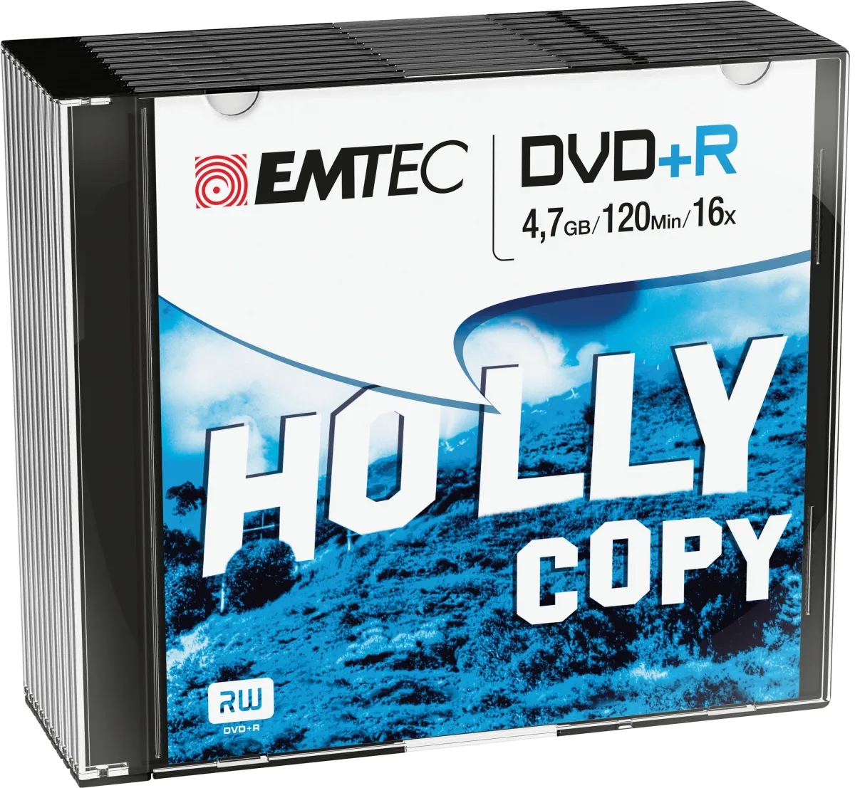 mobilux-ecovpr471016sl Emtec DVD+R 4,7GB 16x Holly Copy 10 pcs