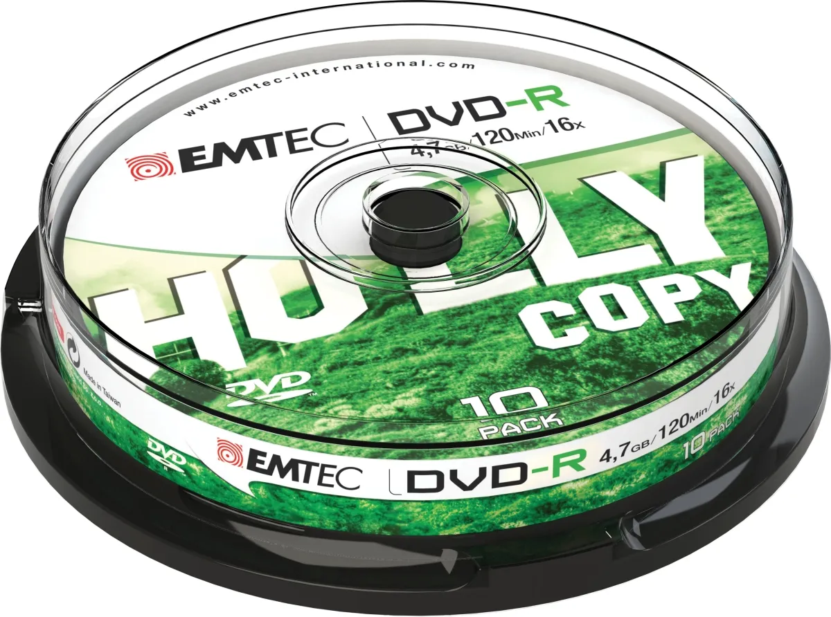 mobilux-ecovr471016cb Emtec DVD-R 4,7GB 16x Holly Copy 10 pcs