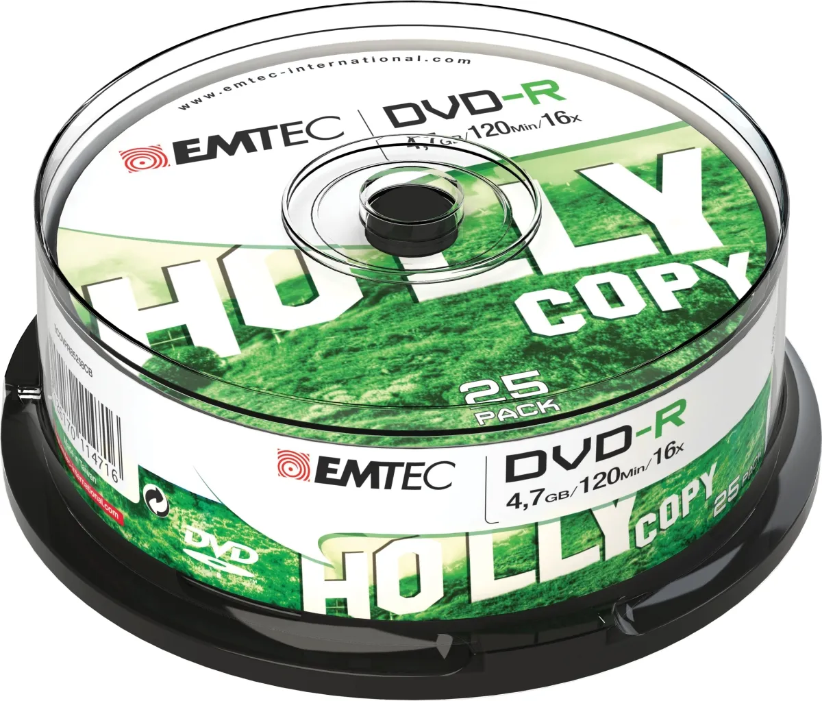 mobilux-ecovr472516cb Emtec DVD-R 4,7GB 16x Holly Copy 25 pcs