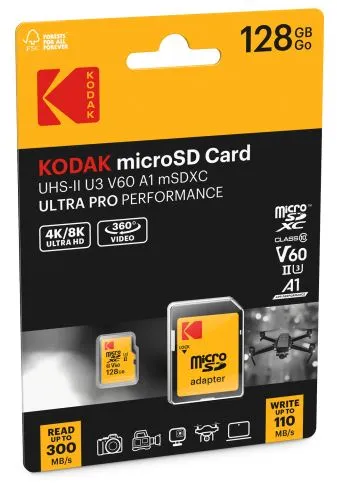 Kodak MicroSDXC 128GB UHS-II U3 A1 V60 Ultra Pro