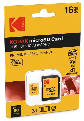 Kodak MicroSDHC 16GB UHS-I U1 V10 A1 Premium