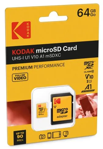 Kodak MicroSDXC 64GB UHS-I U1 V10 A1 Premium