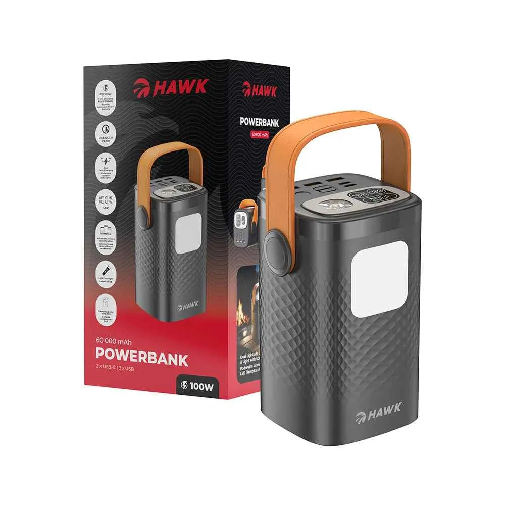 mobilux-hw-pb60000 Hawk HW-PB60000 Powerbank 60000mAh, Black