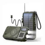Hawk HWRDI440GN Radio Solar Dynamo With Powerbank, Black