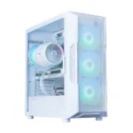 Zalman I3 NEO ARGB V2, ATX Mid Tower PC Case, 4 x 120mm ARGB Fans, White
