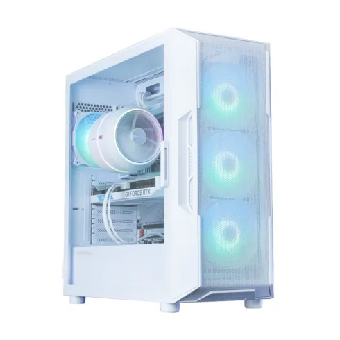Zalman I3 NEO ARGB V2, ATX Mid Tower PC Case, 4 x 120mm ARGB Fans, White