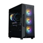 Zalman I3 NEO V2, ATX Mid Tower PC Case, 4 x 120mm RGB Fans, Black