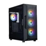 Zalman I3 NEO V2, ATX Mid Tower PC Case, 4 x 120mm RGB Fans, Black