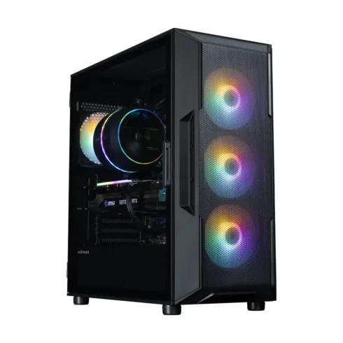 Zalman I3 NEO V2, ATX Mid Tower PC Case, 4 x 120mm RGB Fans, Black