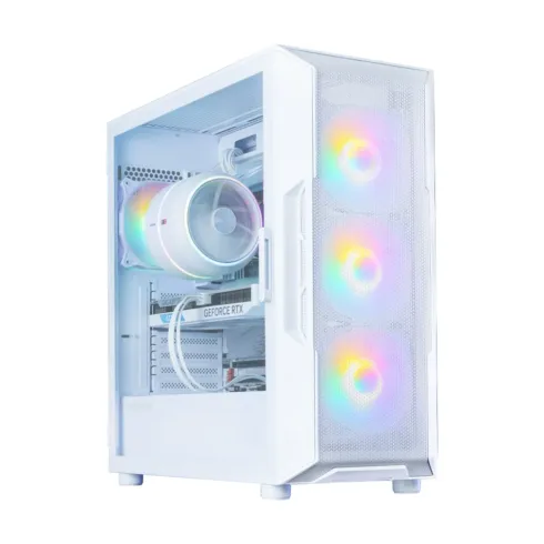 Zalman I3 NEO V2,  ATX Mid Tower PC Case, 4 x 120mm RGB Fans, White