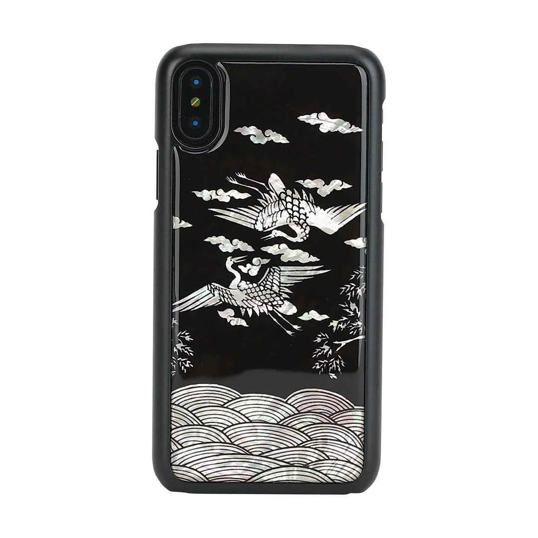 mobilux-k1697j iKins SmartPhone case iPhone XS/S crane black