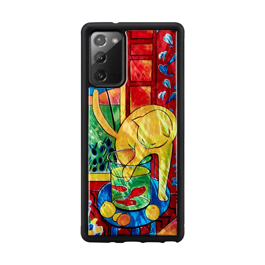 mobilux-k4745j iKins case for Samsung Galaxy Note 20 cat with red fish