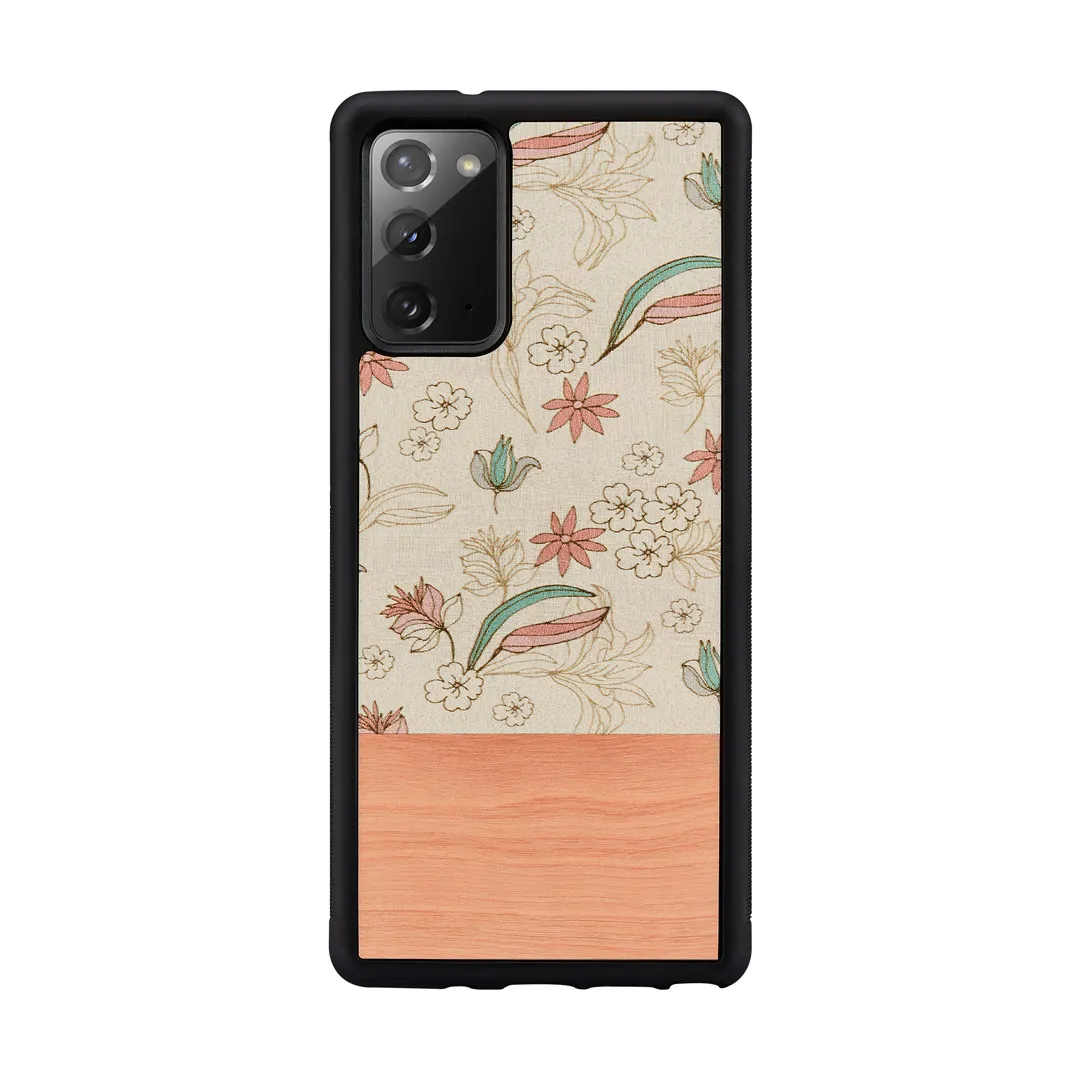 mobilux-m4746b MAN&WOOD case for Galaxy Note 20 pink flower black