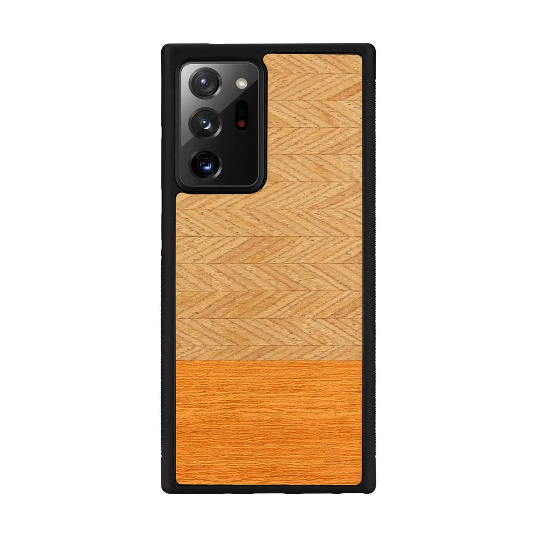mobilux-m4843b MAN&WOOD case for Galaxy Note 20 Ultra herringbone arancia black