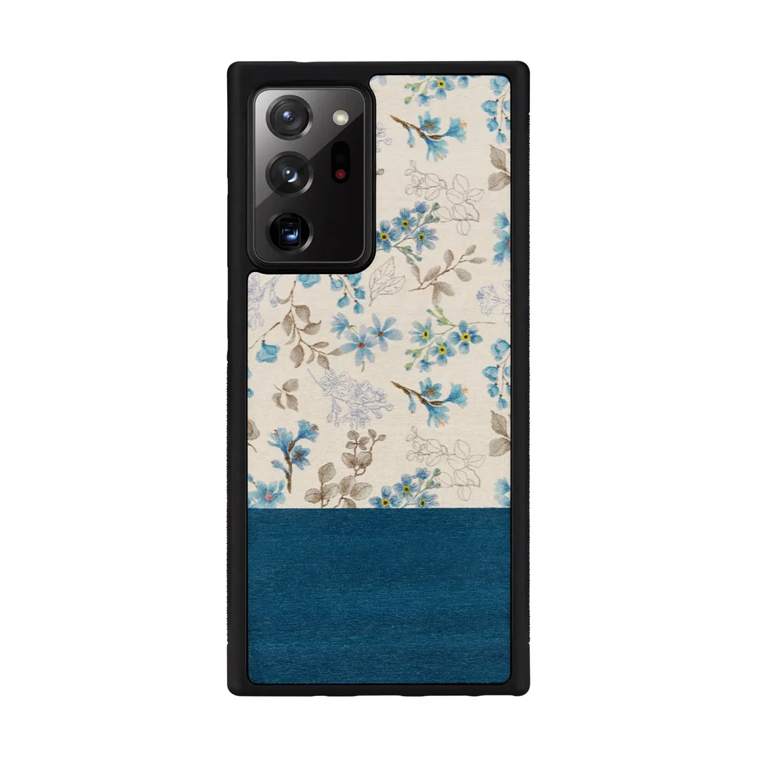 mobilux-m4845b MAN&WOOD case for Galaxy Note 20 Ultra blue flower black