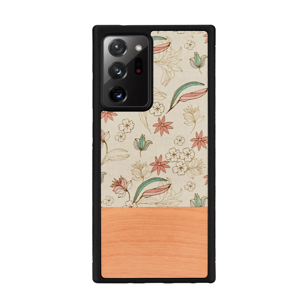mobilux-m4846b MAN&WOOD case for Galaxy Note 20 Ultra pink flower black