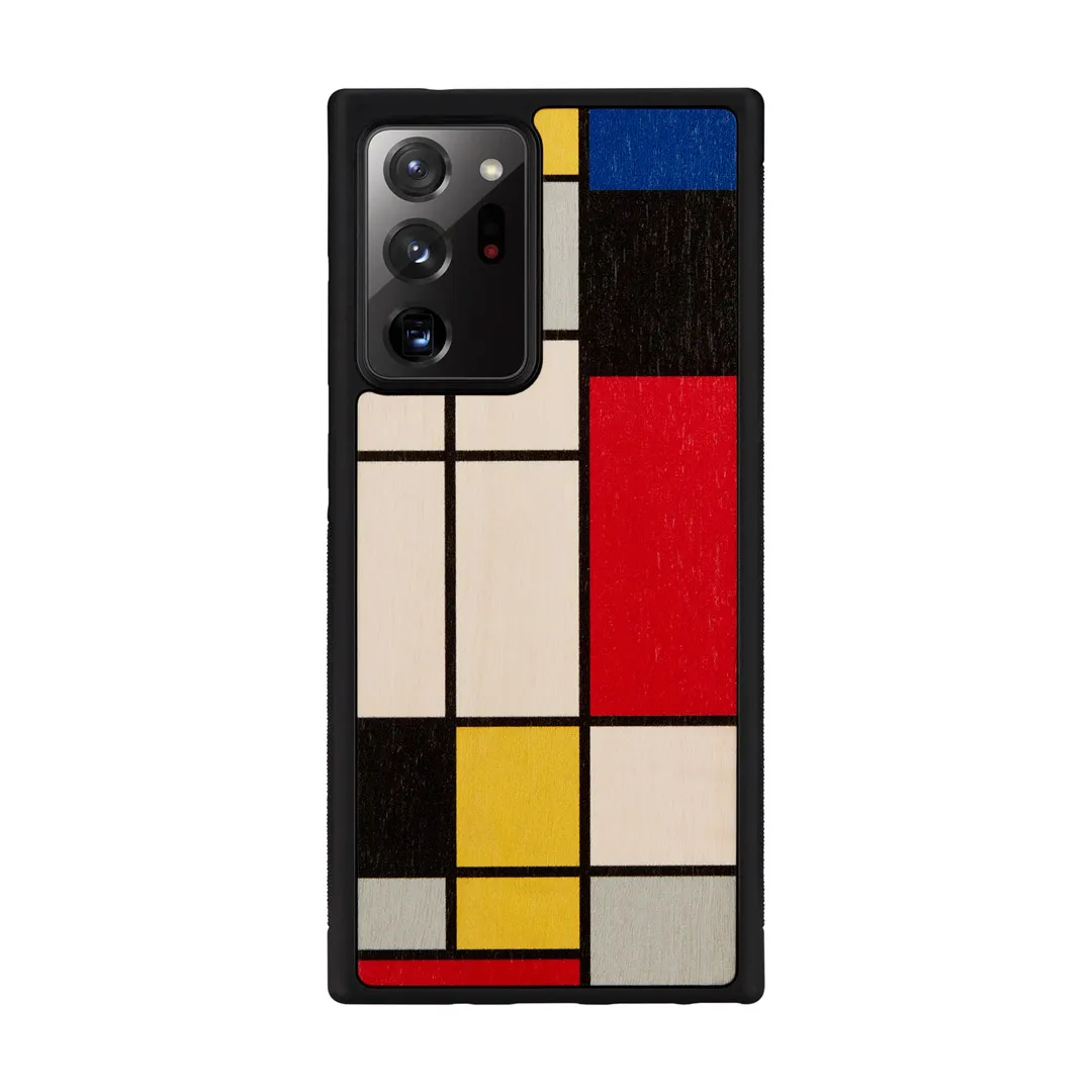 mobilux-m4860b MAN&WOOD case for Galaxy Note 20 Ultra mondrian wood black