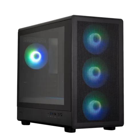 Zalman M5,  mATX Mini Tower PC Case, 120mm ARGB x 4, Black