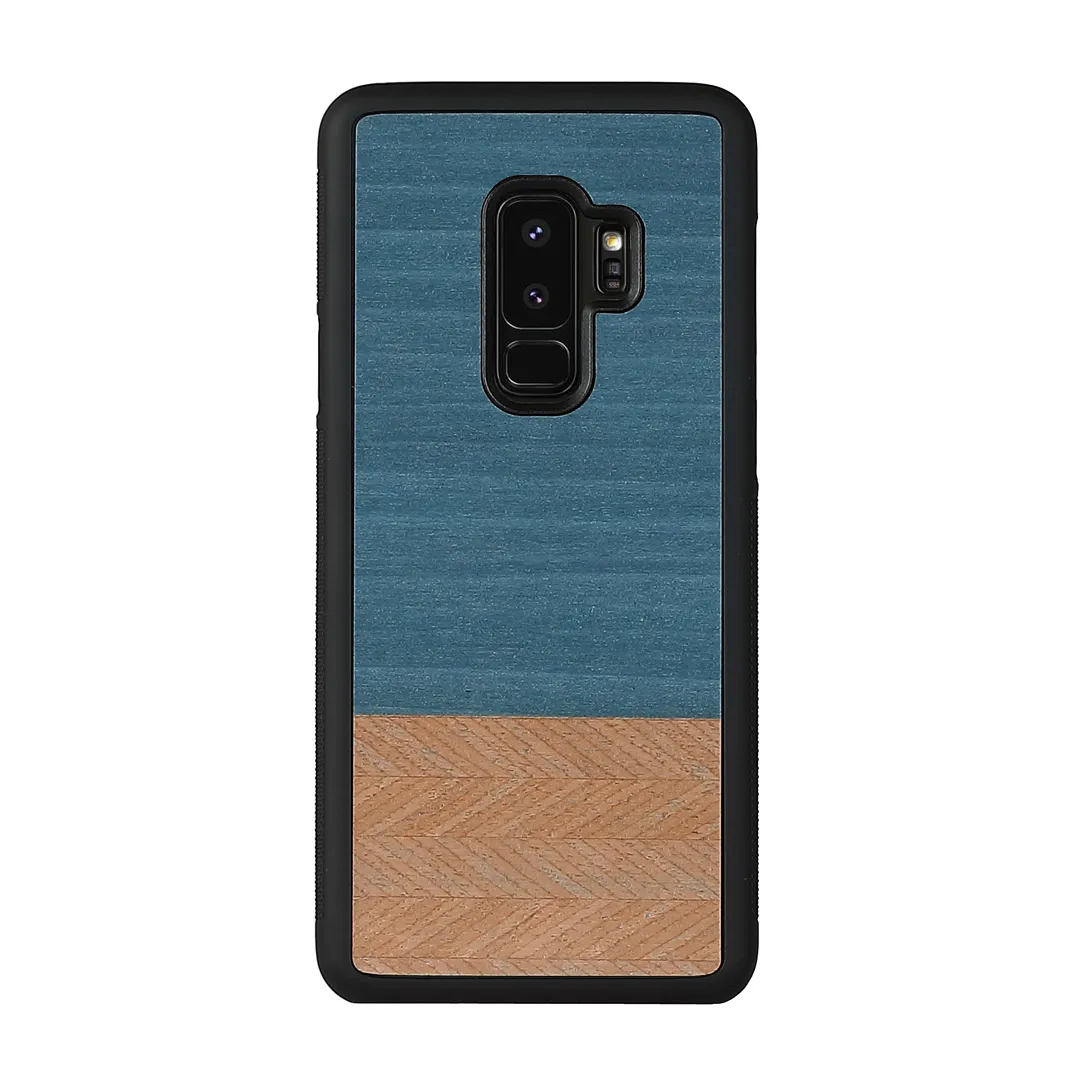 mobilux-m6140b MAN&WOOD SmartPhone case Galaxy S9 Plus denim black