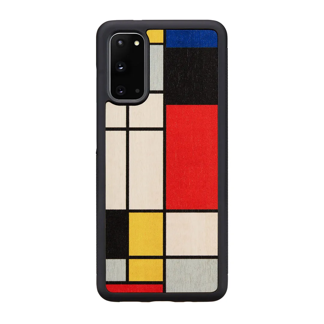 mobilux-m6550b MAN&WOOD case for Galaxy S20 mondrian wood black