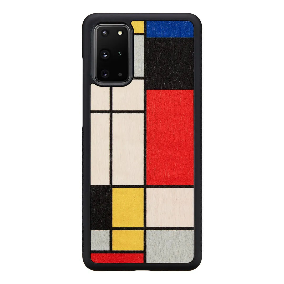 mobilux-m6650b MAN&WOOD case for Galaxy S20+ mondrian wood black
