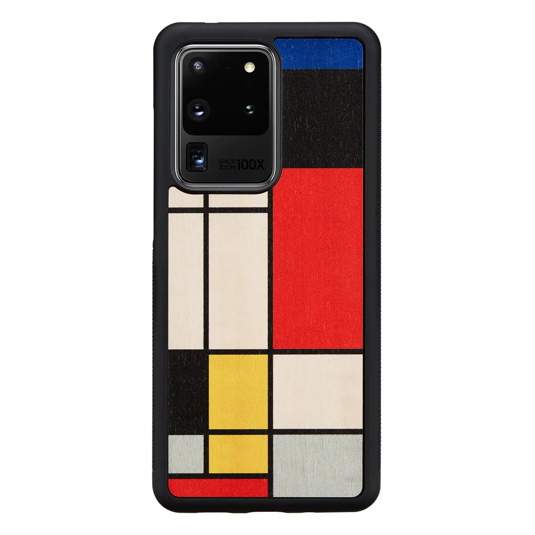 mobilux-m6750b MAN&WOOD case for Galaxy S20 Ultra mondrian wood black