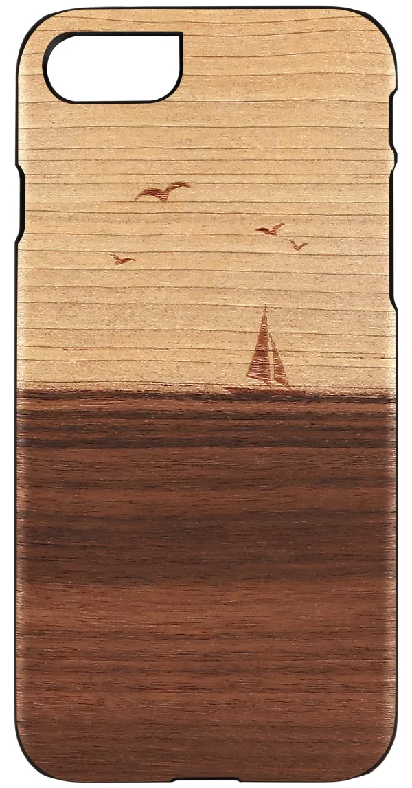 mobilux-m7416b MAN&WOOD case for iPhone 7/8 mare black