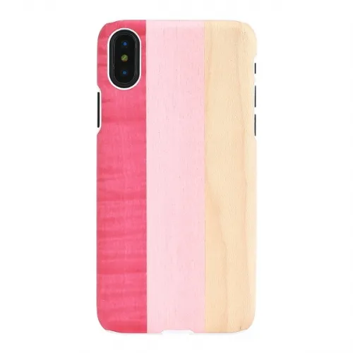 mobilux-m8033w MAN&WOOD SmartPhone case iPhone X/XS pink pie white