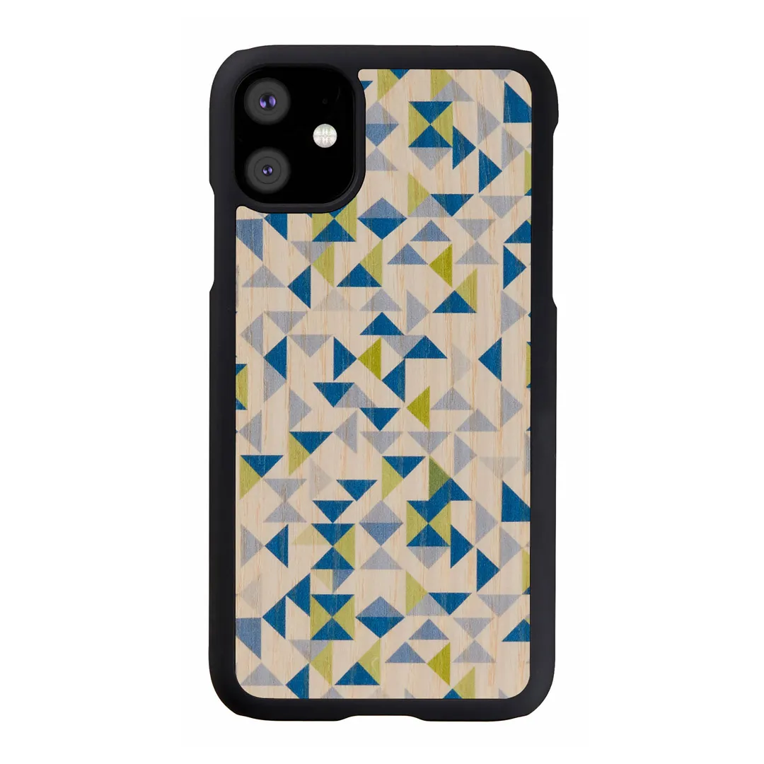 mobilux-m8268b MAN&WOOD SmartPhone case iPhone 11 blue triangle black