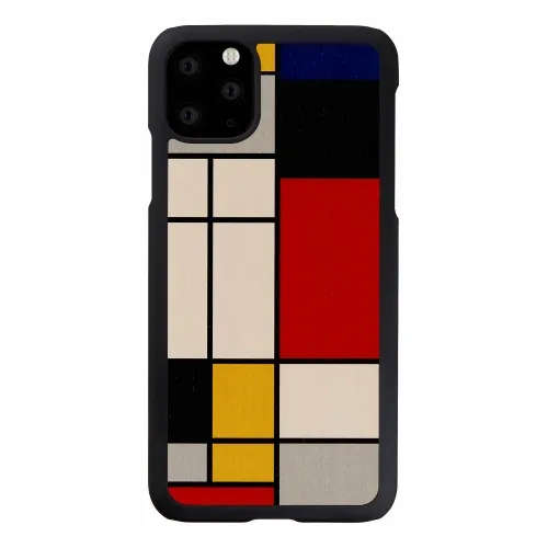 mobilux-m8350b MAN&WOOD SmartPhone case iPhone 11 Pro Max mondrian wood black