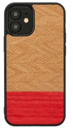 MAN&WOOD case for iPhone 12 mini herringbone azalea black