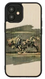 MAN&WOOD case for iPhone 12 mini white bull