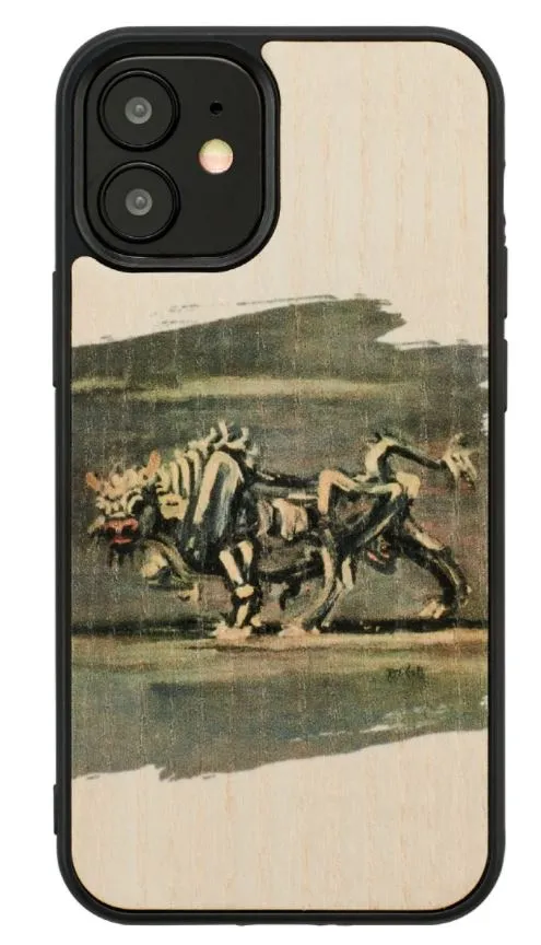 mobilux-m8573b MAN&WOOD case for iPhone 12 mini white bull