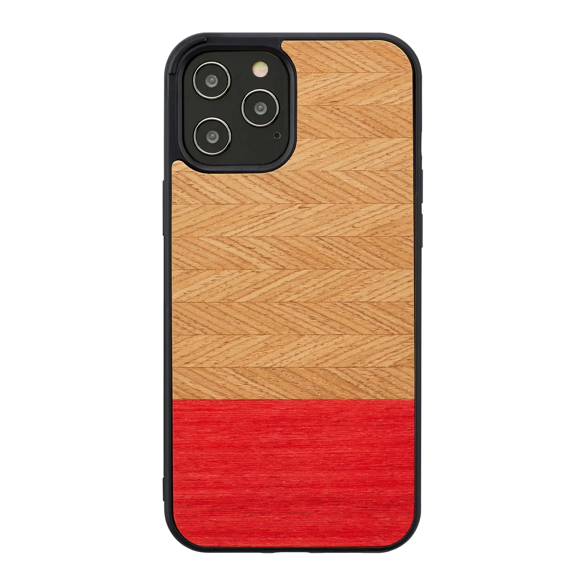 mobilux-m8644b MAN&WOOD case for iPhone 12/12 Pro herringbone azalea black