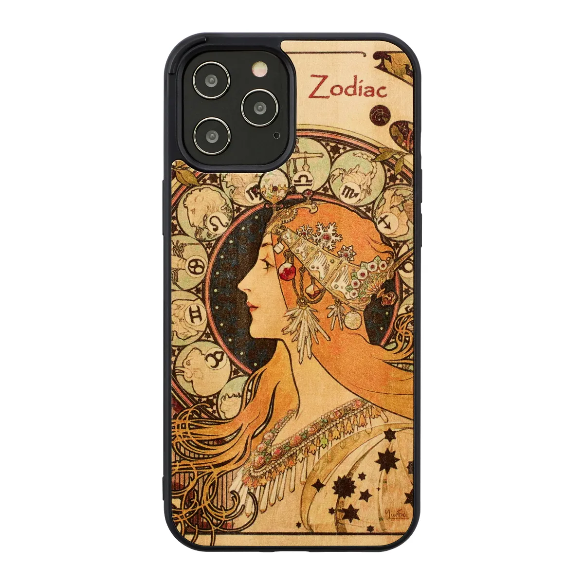 mobilux-m8670b MAN&WOOD case for iPhone 12/12 Pro zodiac black