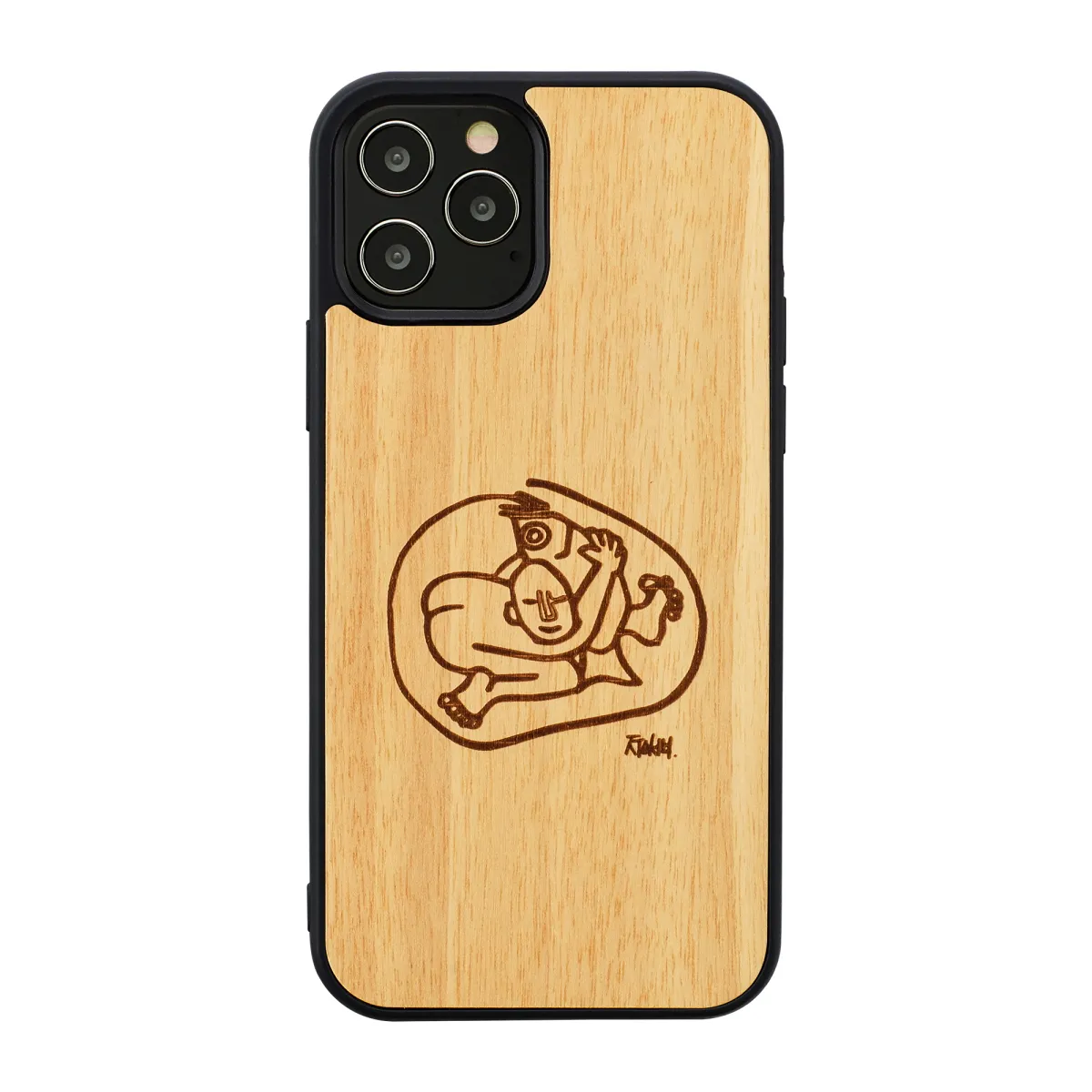 mobilux-m8672b MAN&WOOD case for iPhone 12/12 Pro child with fish