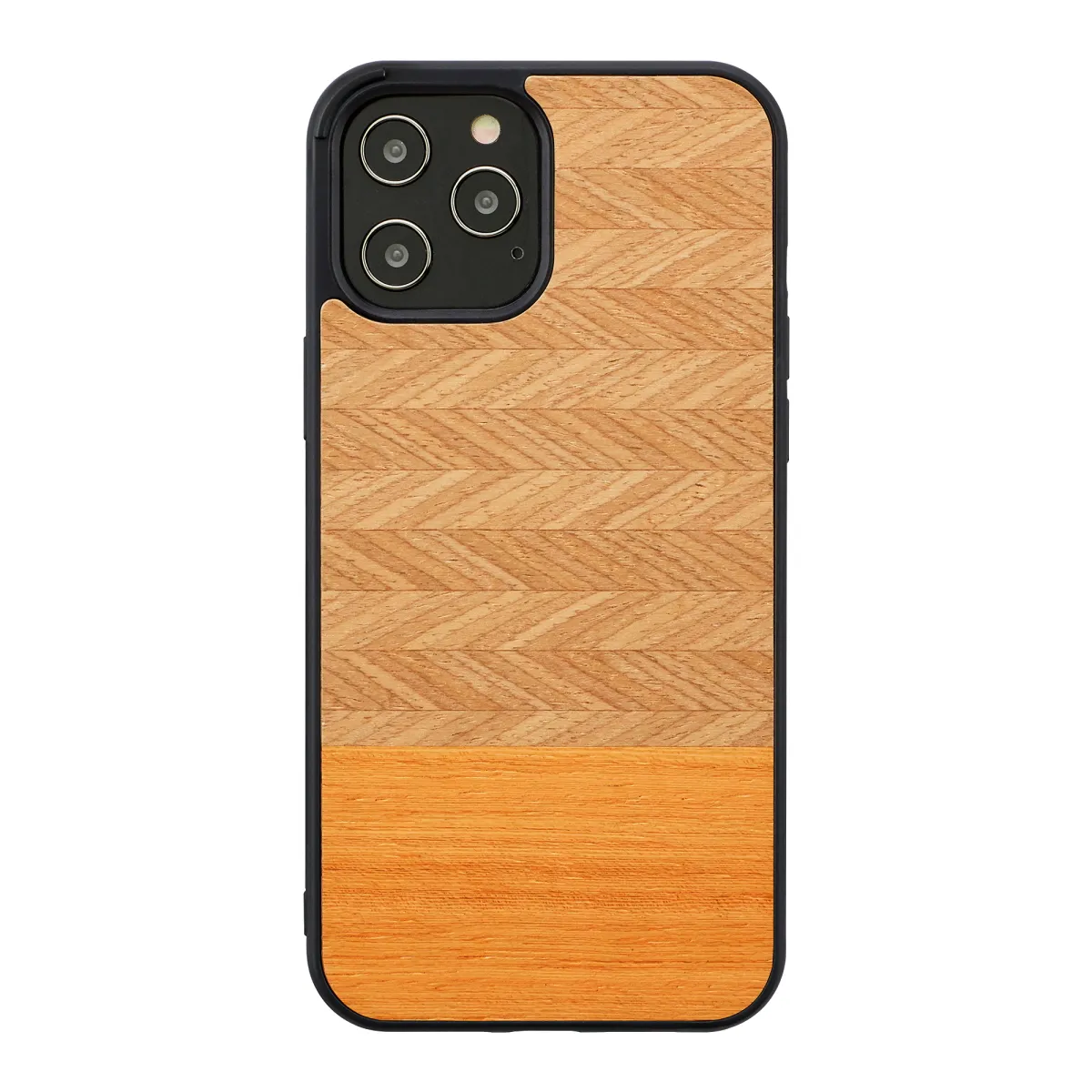 mobilux-m8743b MAN&WOOD case for iPhone 12 Pro Max herringbone arancia black