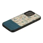 MAN&WOOD case for iPhone 12 Pro Max blue flower black