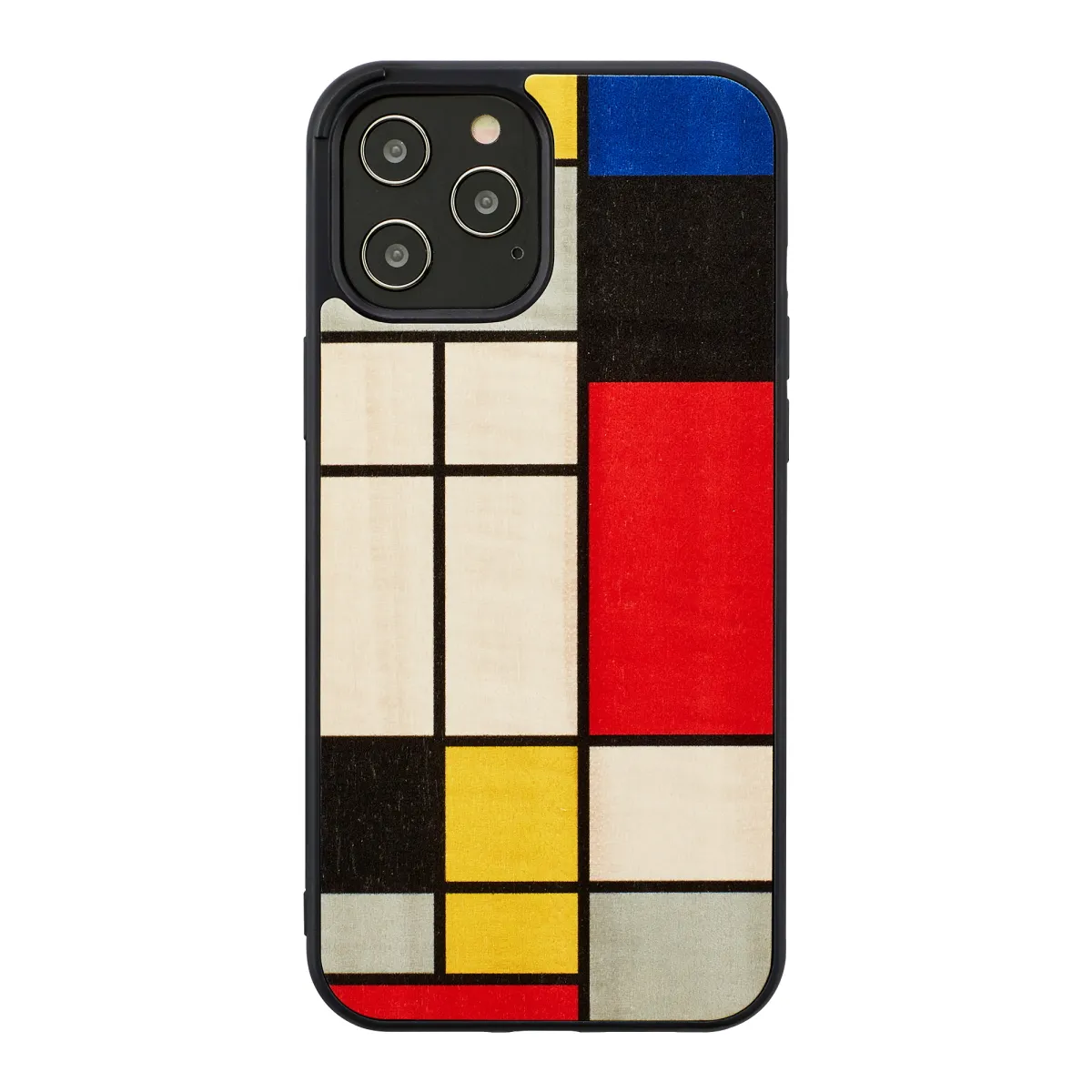 mobilux-m8760b MAN&WOOD case for iPhone 12 Pro Max mondrian wood black