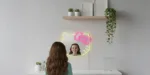 Manta MASNL129WH  Style Neon Lights Cat With A Bow LED Neon Mirror