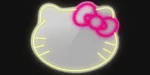 Manta MASNL129WH  Style Neon Lights Cat With A Bow LED Neon Mirror