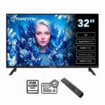 Manta MATV002LHN32 32″ LED HD TV with S2 Tuner, DVBT2, HEVC/265, USB, ARC, HDMI, CI+, Slim Design, B