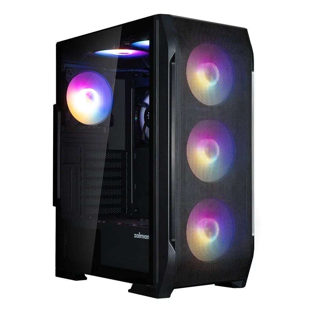 mobilux-n7-plus-v2 Zalman N7 PLUS V2, ATX Mid Tower PC Case, 6 x 120mm RGB Fans, 1 x 120mm Fan, Black