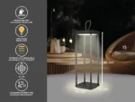 Beper P207ILI100 Rechargeable Lantern Black