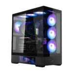 Zalman P40 DS, ATX Mid Tower PC Case, 4 x 120mm ARGB Fans, Black