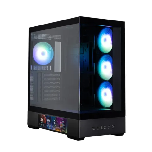 Zalman P40 DS, ATX Mid Tower PC Case, 4 x 120mm ARGB Fans, Black