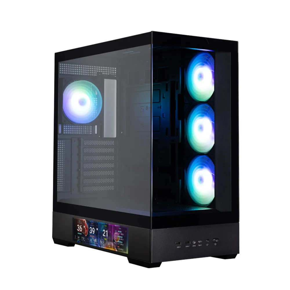 mobilux-p40-ds-black Zalman P40 DS, ATX Mid Tower PC Case, 4 x 120mm ARGB Fans, Black