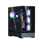 Zalman P40 PRISM PLUS, ATX Mid Tower PC Case, 4  x 120mm ARGB Fans, Black