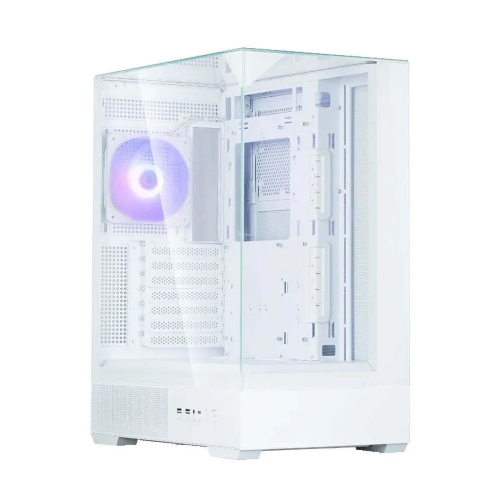 mobilux-p40-prism-plus-white Zalman P40 PRISM PLUS, ATX Mid Tower PC Case, 3 x 120mm ARGB Fans, White
